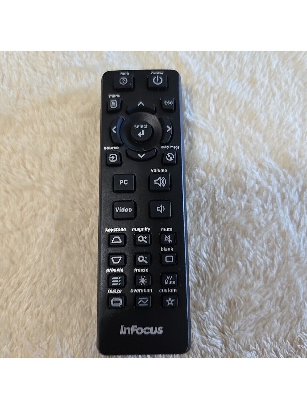 Genuine INFocus XY-2002 Remote Control OEM - Has Been Tested Black